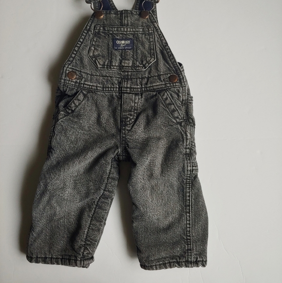 Sold...Black Fleece Lined Overalls - 6 mo - Picture 2 of 6